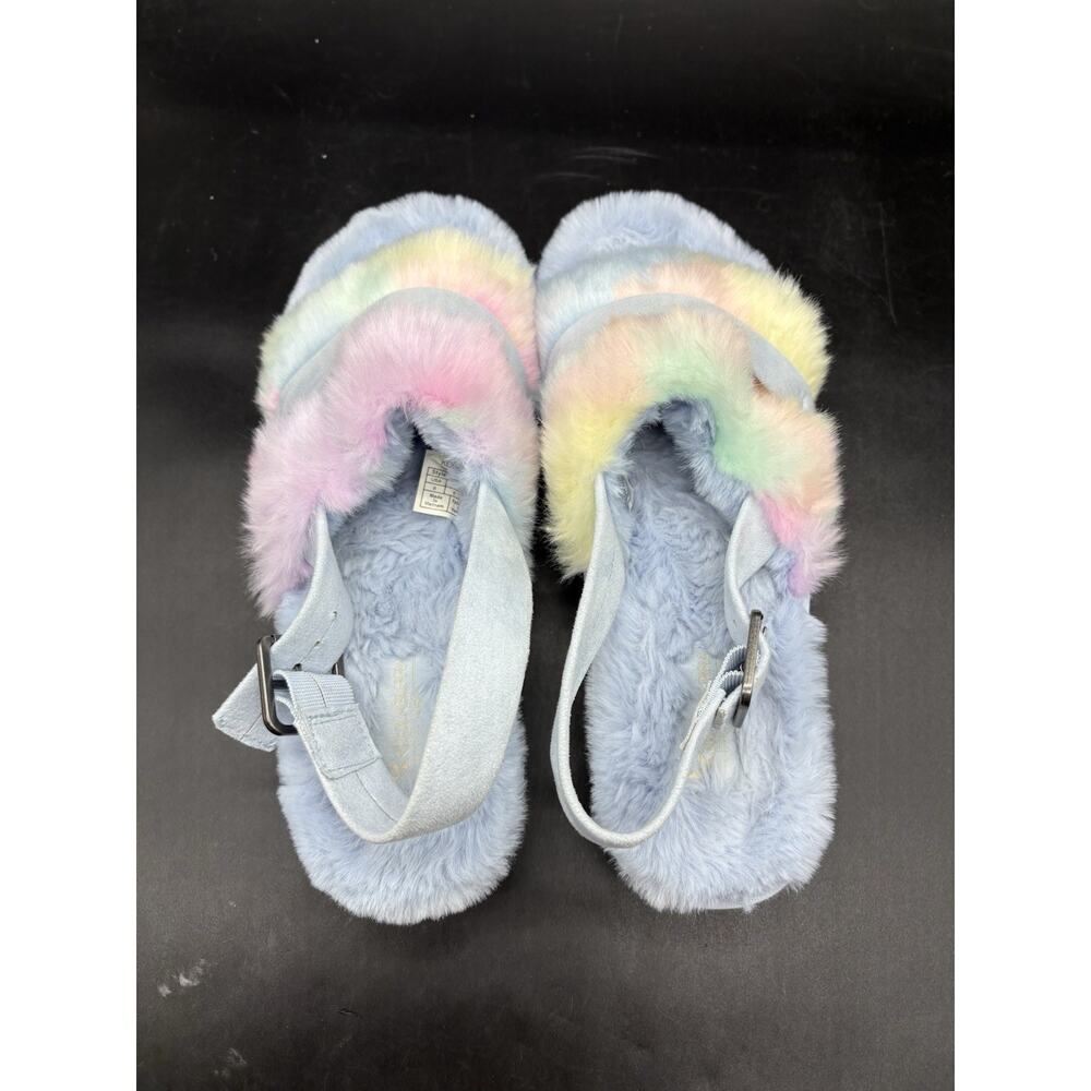 Koolaburra by UGG Adjustable Slide Sandals Fuzz'd Out Pastel Womens Size 8 - Picture 4 of 7